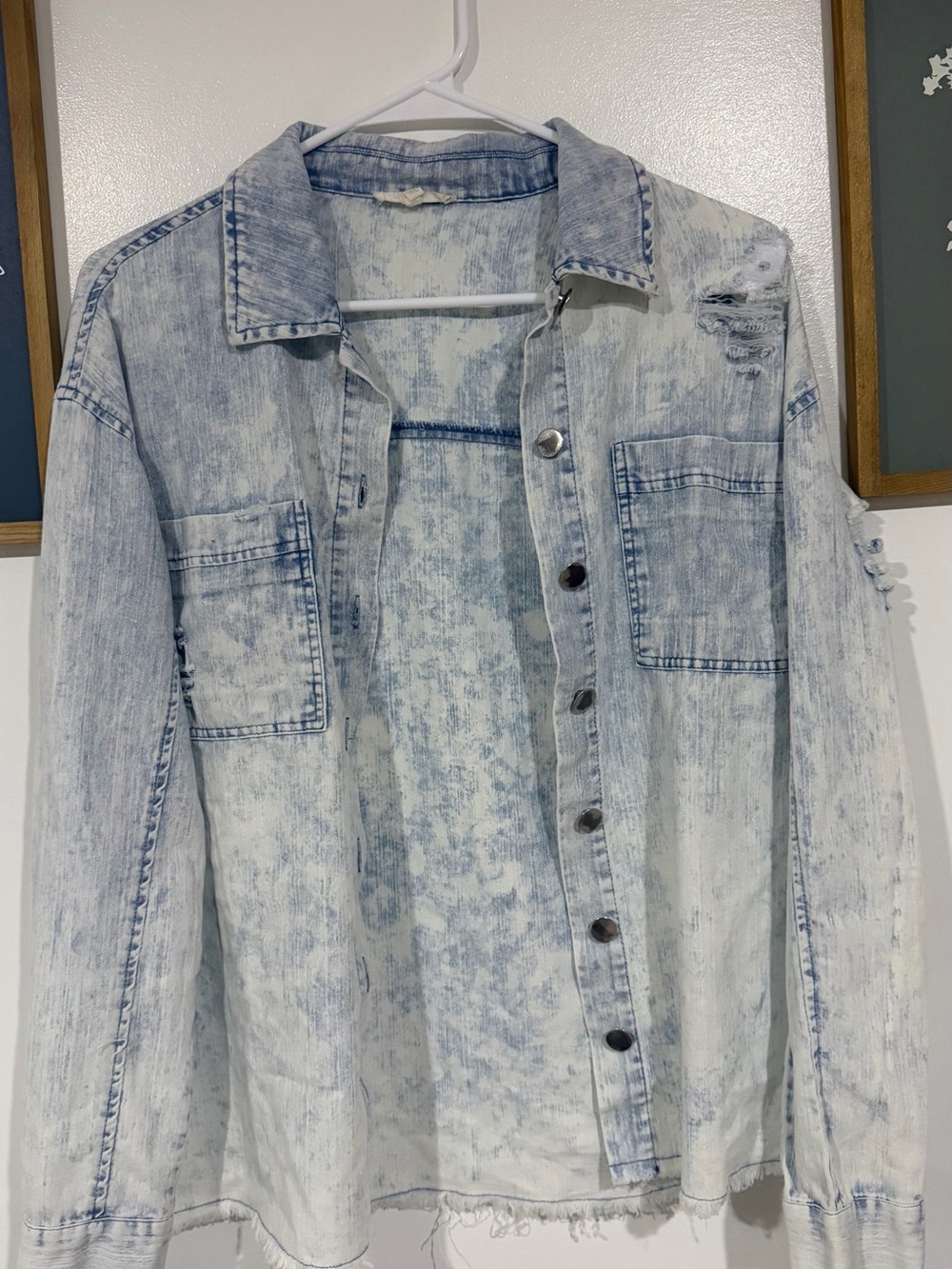 Mystree light wash women’s button down